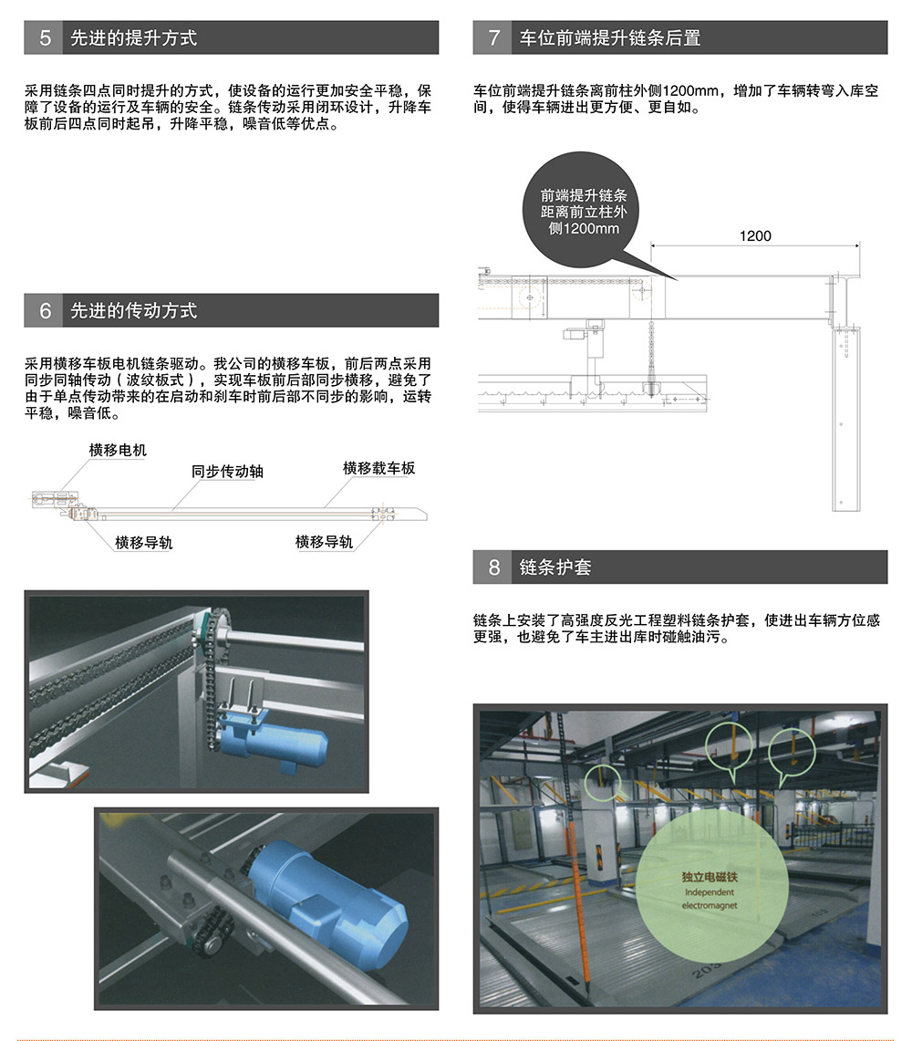 云南PSH4-D2负二正二地坑四层升降横移式立体车库提升方式链条保护.jpg